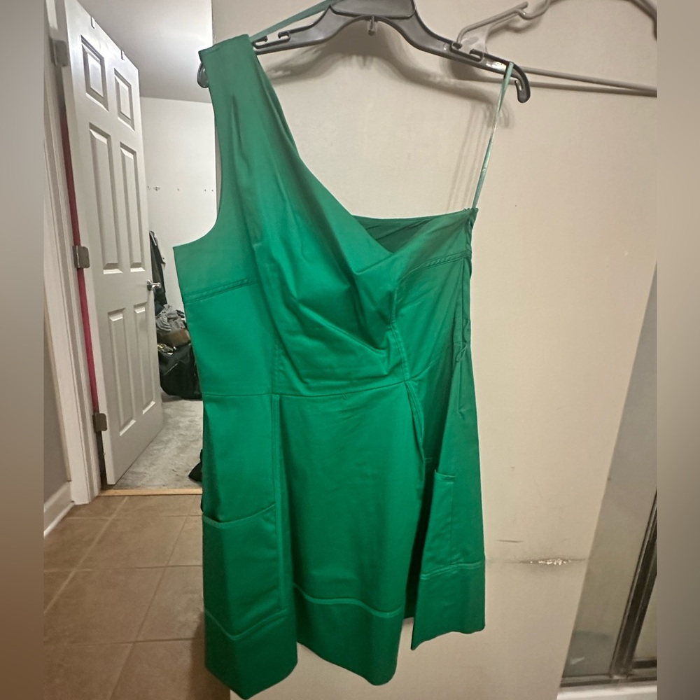 Jessica Simpson One Shoulder Green Cocktail Dress